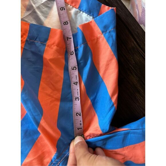 Onia The Calder Salmon Periwinkle Blue Striped Swim Trunks Size XL Revolve - Picture 7 of 9